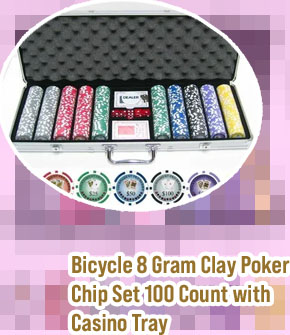 Tournament poker chip set